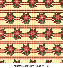poinsettia, seamless pattern