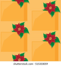 poinsettia seamless pattern background no.1.2