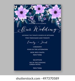 Poinsettia Wedding Invitation sample card beautiful winter floral ornament Christmas Party wreath poinsettia, pine branch fir tree, needle, flower bouquet Bridal shower ribbon template wording