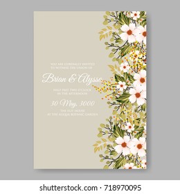 Poinsettia wedding invitation. Winter design floral marriage card template vector/
