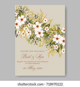 Poinsettia wedding invitation. Winter design floral marriage card template vector/