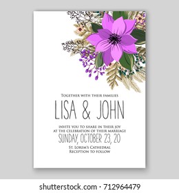 Poinsettia wedding invitation Winterf floral design