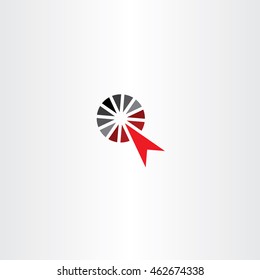 point arrow icon click symbol vector target