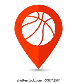 Point the basketball location icon.