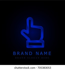 Point at blue chromium metallic logo