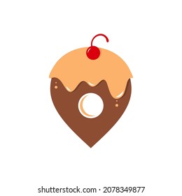 Point Cake logo design vector template. Bakery logo concept