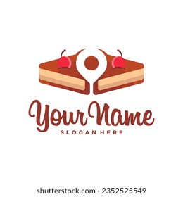 Point Cake logo design vector. Icon Symbol. Template Illustration