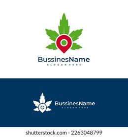 Point Cannabis logo vector template. Creative Cannabis logo design concepts