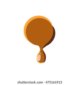 Point from caramel icon isolated on white background. Punctuation symbol