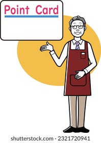 Point card The clerk who guides the
