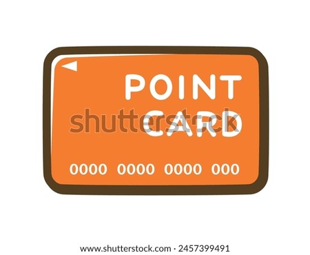 Point card. Membership card. Vector illustration.