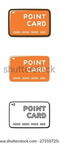 Point card. Membership card. Vector illustration.