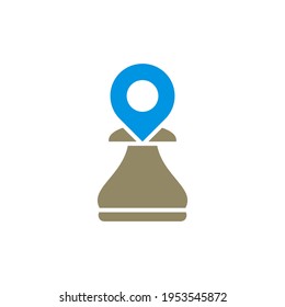 Point Chess logo design vector illustration, Creative Chess logo design concept template, symbols icons