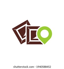 Point Chocolate logo design vector illustration, Creative Chocolate logo design concept template, symbols icons