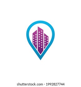 Point City logo vector template, Creative Building logo design concepts