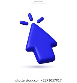 Point and click with this 3D realistic mouse cursor vector. Great for technology, design, and user interface concepts. 3d vector render illustration