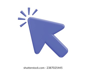 Point and click with this 3D realistic mouse cursor icon