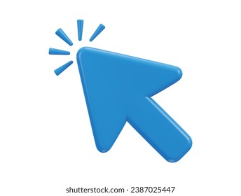 Point and click with this 3D realistic mouse cursor icon