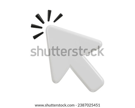 Point and click with this 3D realistic mouse cursor icon