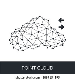 Point Cloud Data Transfer Icon, BIM, Trimble Scanner