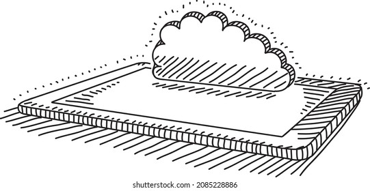 Point cloud - sketchy hand-drawn vector illustration. 