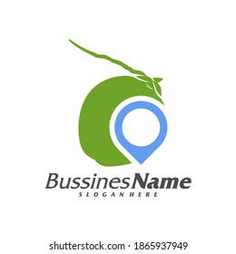 Point Coconut logo vector template, Creative Coconut logo design concepts, Icon symbol, Illustration