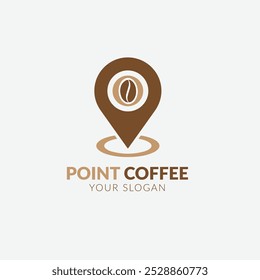 Point Coffee Logo Design, Markenidentitätslogos, modernes Logo, Logo-Designs. Logos für die Kaffeeposition