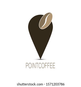 Point coffee logo for coffee shop