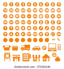 Point coins icon set