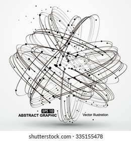 Point and curve consisting of a abstract graphic, sense of future technology.