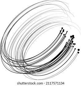 Point and curve constructed the sphere wire frame, technological abstract illustration.
