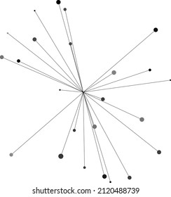 Point and curve constructed the sphere wire frame, technological abstract illustration.