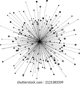 Point and curve constructed the sphere wire frame, technological abstract illustration.