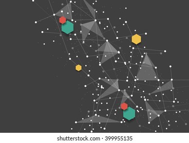 Point and curve constructed the sphere wireframe