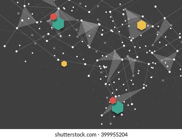 Point and curve constructed the sphere wireframe