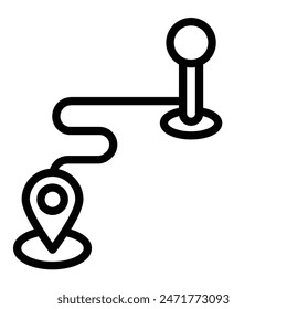 Point Destination Vector Line Icon design