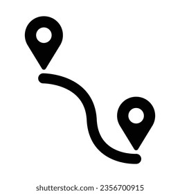 Point Destinations Vector Glyph Icon For Personal And Commercial Use.

