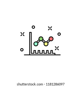 point diagram colored icon. Element of colored business chart icon for mobile concept and web apps. Colored point diagram icon can be used for web and mobile on white background