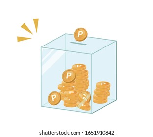 Point donation, image of box to put point. Donation box