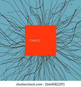 Explosão de ponto. Partículas emitidas dinâmicas. estilo de tecnologia 3d. Resumo. Ilustração vetorial para brochura, cartaz, capa, cartão, apresentação, folheto ou banner.