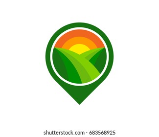 Point Farm Icon Logo Design Element