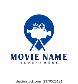 Point Film logo design concept vector. Cinema illustration design