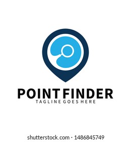 Point Finder logo design template