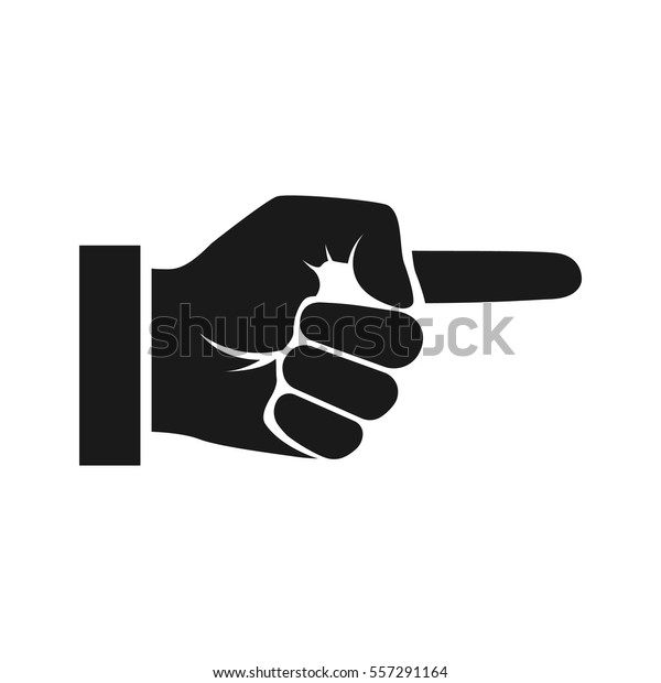 指のシルエットを指 方向黒のアイコン 男の手のジェスチャー絵文字 ベクターイラストフラットスタイルデザイン 背景に プッシュサイン ポインタの方向 人差し指 のベクター画像素材 ロイヤリティフリー
