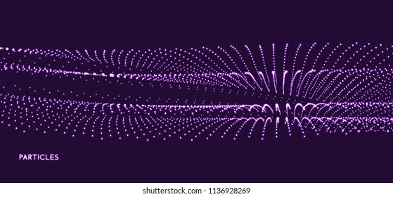 Fluxo pontual. Criar modelo. Ilustração vetorial abstrata.