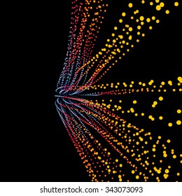 Point Flow. Design Template. Abstract Vector Illustration.