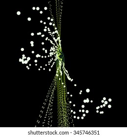 Point Flow. Design Template. Abstract Vector Illustration.