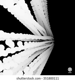 Point Flow. Design Template. Abstract Vector Illustration.