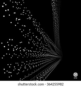 Point Flow. Design Template. Abstract Vector Illustration.