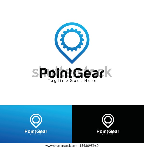 Point Gear logo design\
template